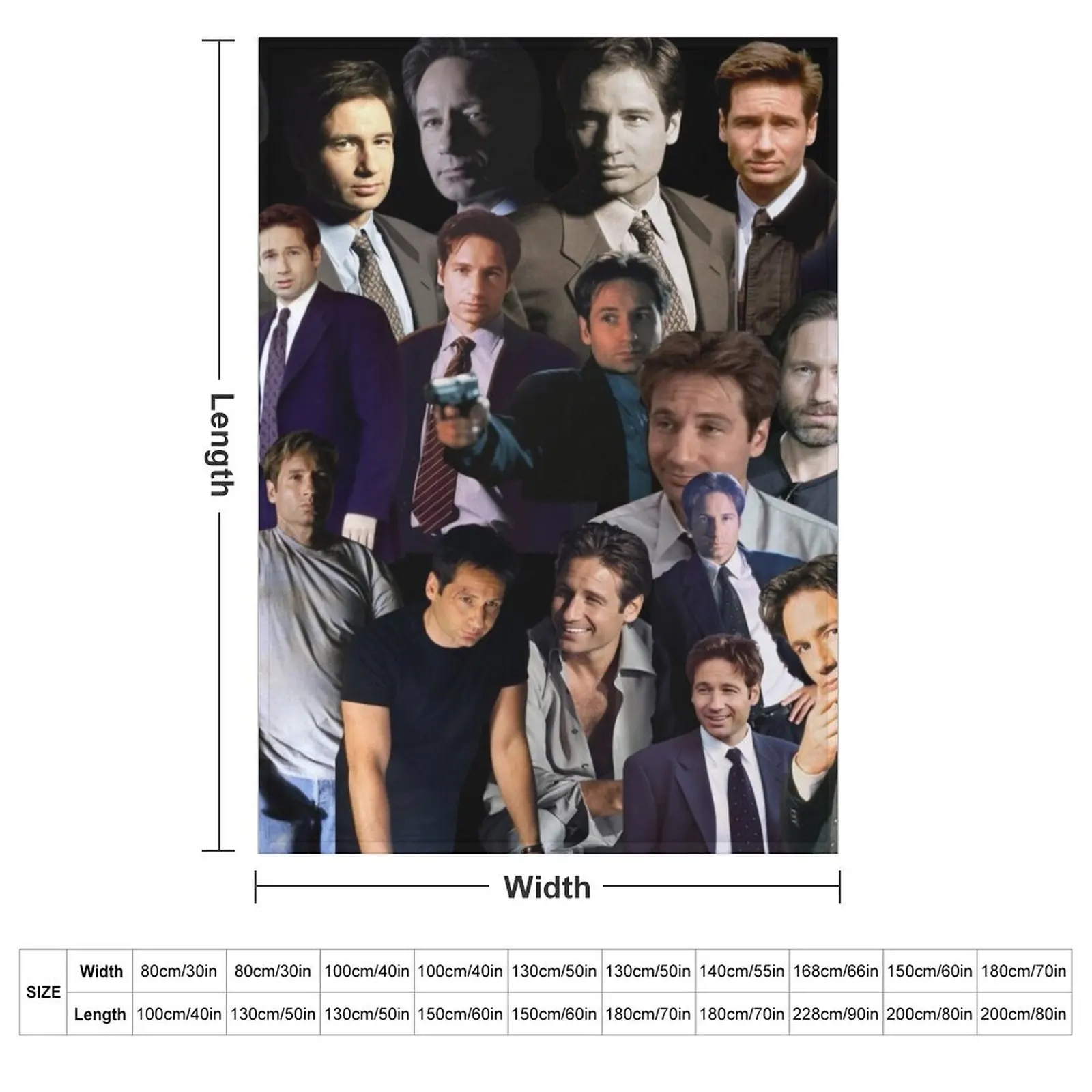 David Duchovny - Fox Mulder photo collage Throw Blanket Blankets For Bed Soft bed plaid Designers Weighted Cute Blankets