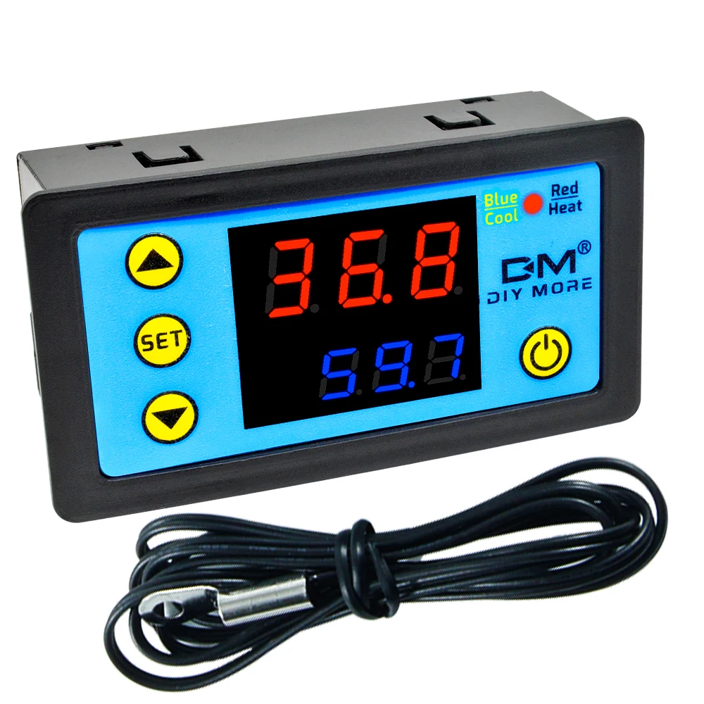 W3231 DC12V 24V AC 110~220V Digital Display Temperature Controller Thermostat Intelligent Thermometer Control +NTC Sensor Module