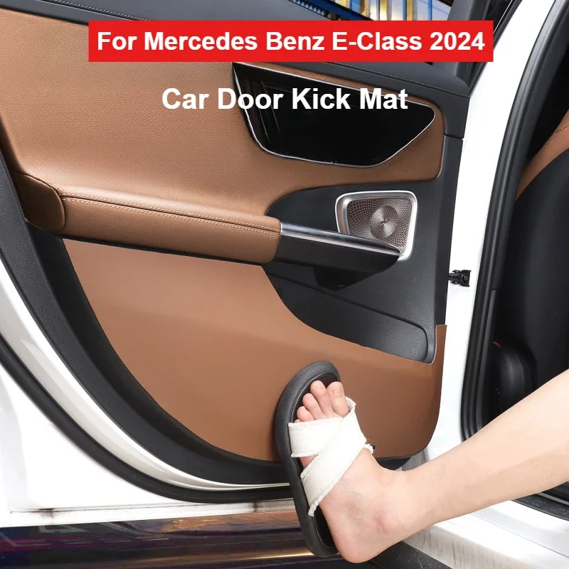 

For Mercedes Benz E-Class E300L 2024 Car Door Kick Mat 260L Car Seat Anti-Kick Mats W214 Car Door Sill Strips Protective Sticker