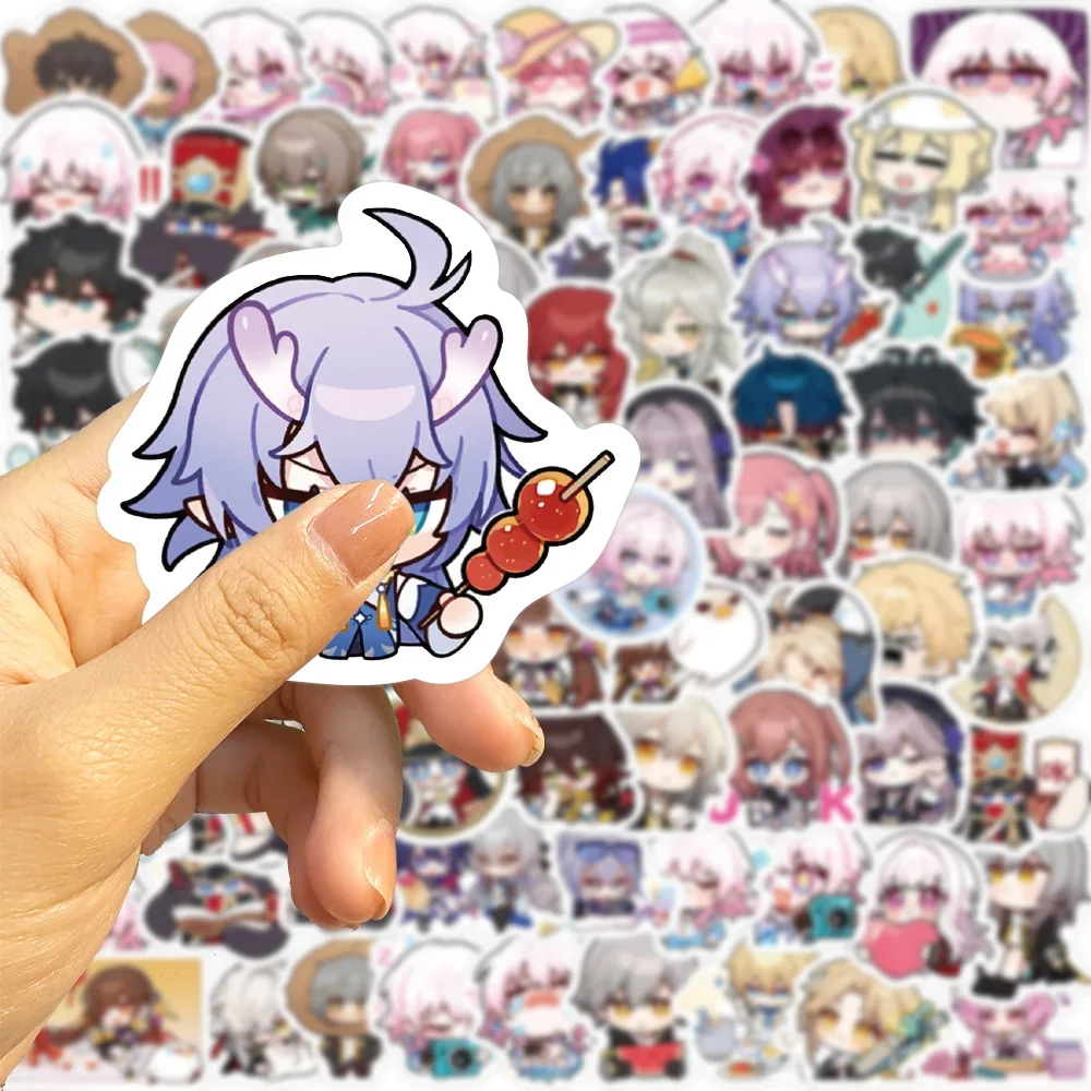 10/80PCS Honkai Star Rail Anime Sticker March 7th Herta Pom-Pom Bailu Kafka Stickers Cute IPad Phone Case Decor School Supplies