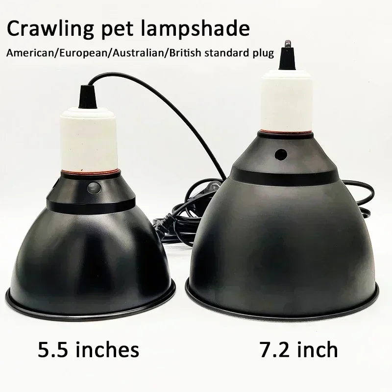 EU US UK 25-300W Set Lighting 300W E27 100-240V UVB Amphibian Reptile Heated Lamp Holder Pet Bulb Holder Lamp Shade Emitter Lamp