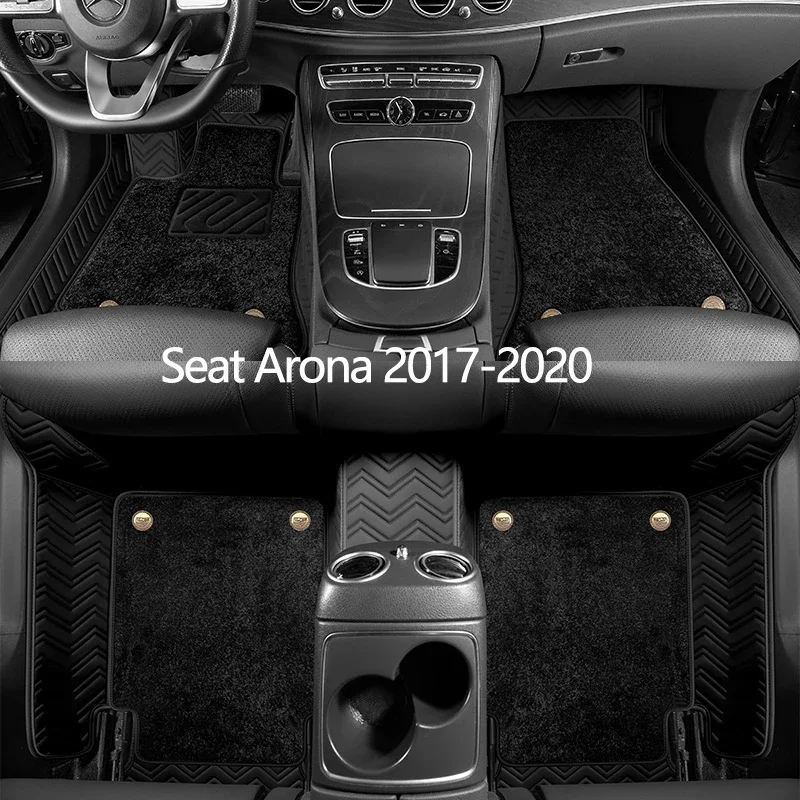 

Custom Leather Car Floor Mats For Seat Arona 2017 2018 2019 2020 Auto Carpet Mats Interior Accessories