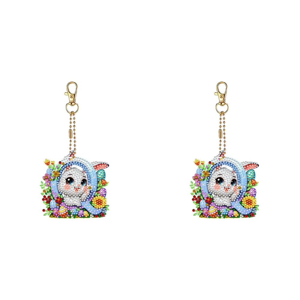 

PET Double Sided Special Shaped Easter Alphabet DIY Diamond Painting Keychain