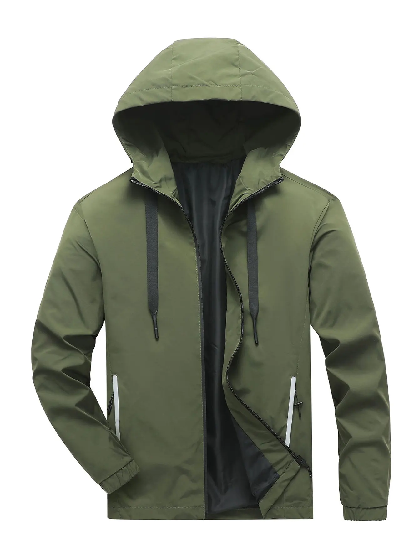 

[USA Size] Waterproof Breathable Fashion Casual Men's Windbreaker Jackets Trench Coat For Spring Autumn Clothes