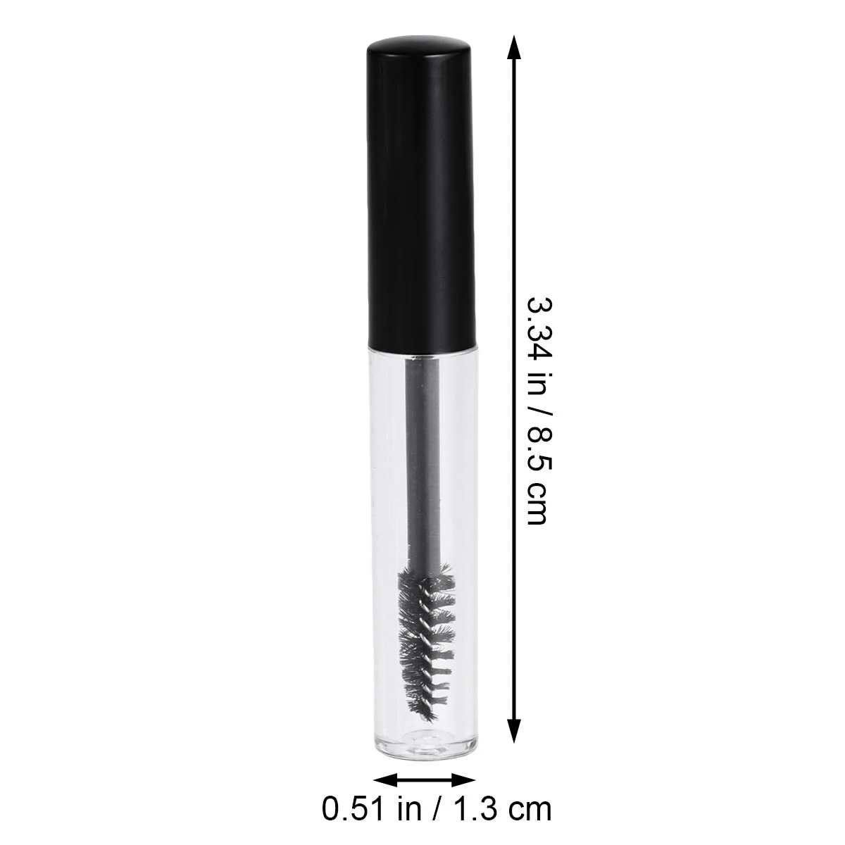 15ML Plastic Clear Empty Mascara Tube Vial Container with Black for Eyelash Growth Mascara plastic tube