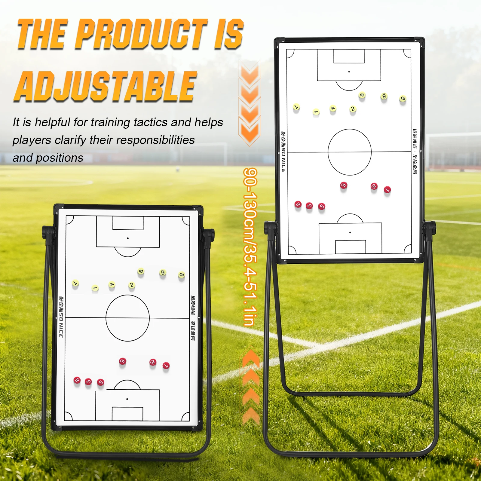 Papan Tulis Dry Erase 35inx24in Dilengkapi dengan Spidol Magnetik, Penghapus, Papan Tulis Magnetik Putih untuk Pelatihan Olahraga