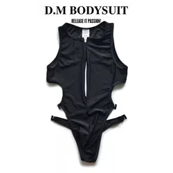 D. M suspender zipper shapewear jumpsuit thong suspender tight hollow personalized buckle