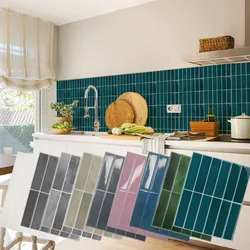 Self-Adhesive Wall Tiles Sticker Heat Resistant Peel AndStick Kitchen Bathroom Waterproof 3D Three-dimensional Wall Tile Sticker