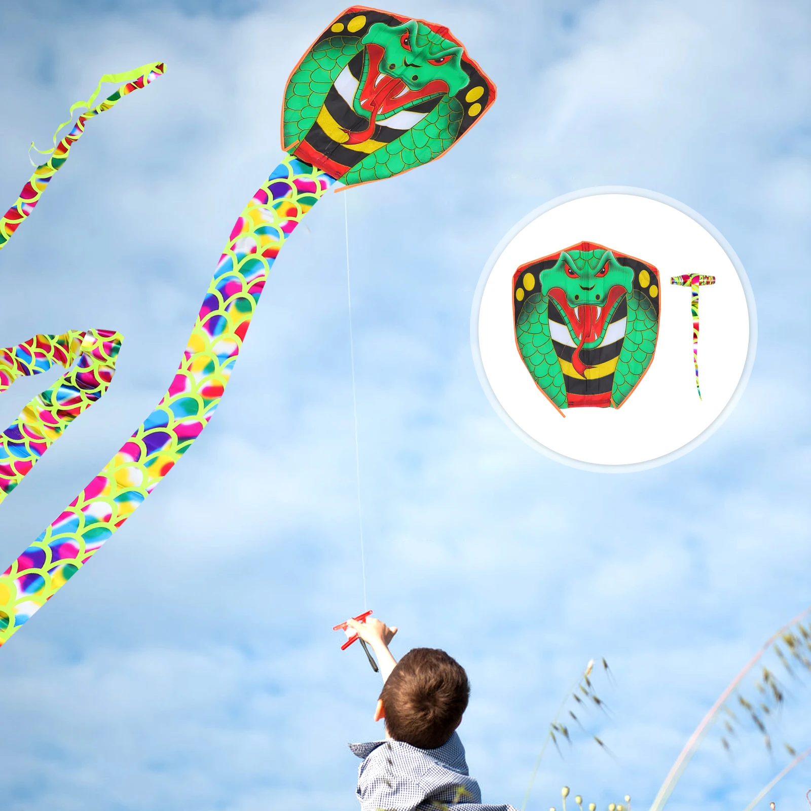 

Long Snake Kite Giant Large Kites for Adults Kids Outdoor Fun Grassland Travel Lightweight