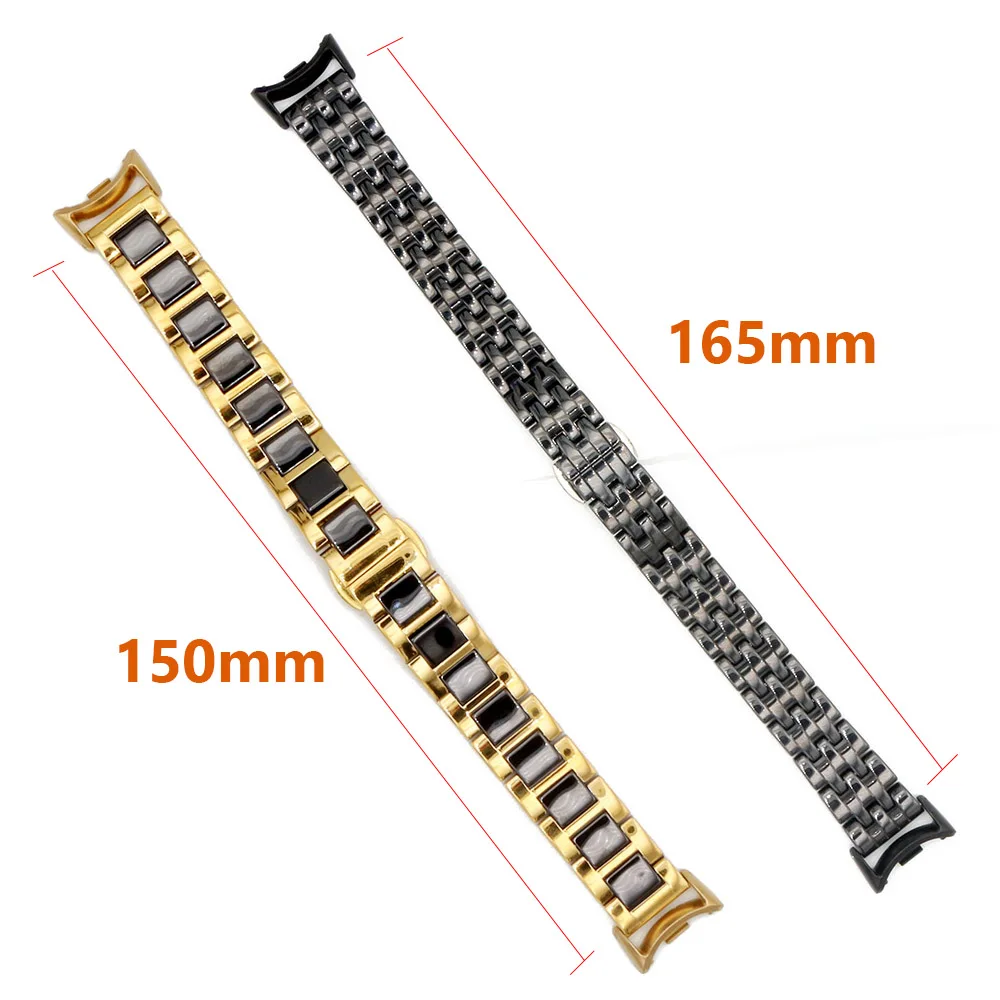 Business Ceramic Band Strap for Xiaomi Smart Band 9 NFC Bracelet Mi Band 8 Wristband Replacement Cool Watchband for Men Women