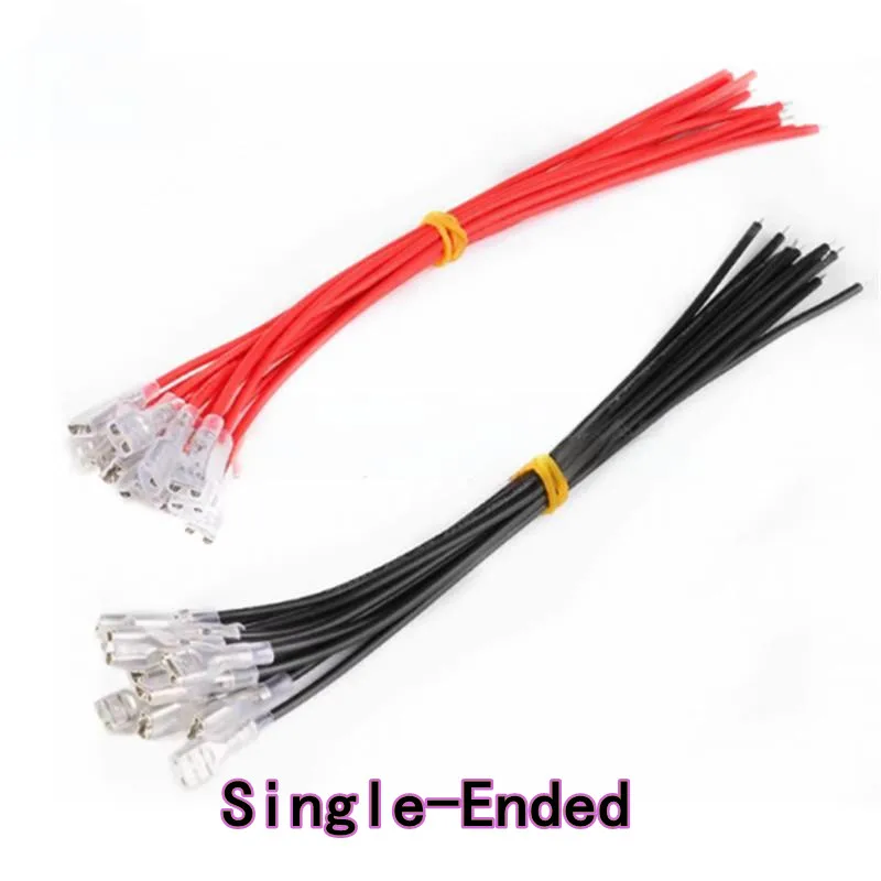 10 قطعة 2.8/4.8/6.3 مللي متر محطات تجعيد المجرف مع كم معزول سلك توصيل أحادي الطرف طول محطة تجعيد الباردة 200 مللي متر