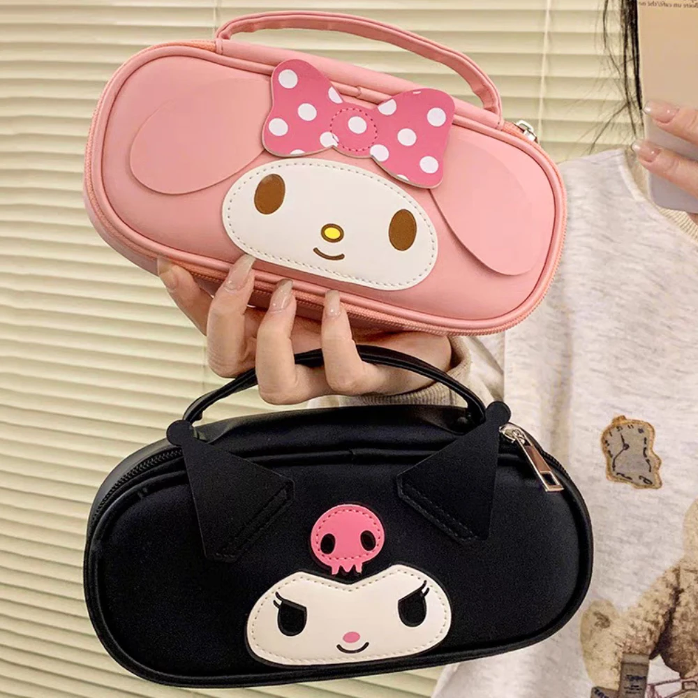 

Genuine Sanrio Melody Pu Cosmetic Bag Kawaii Kuromi Travel Portable Toiletries Bag Lipstick Miscellaneous Storage Bags Gifts