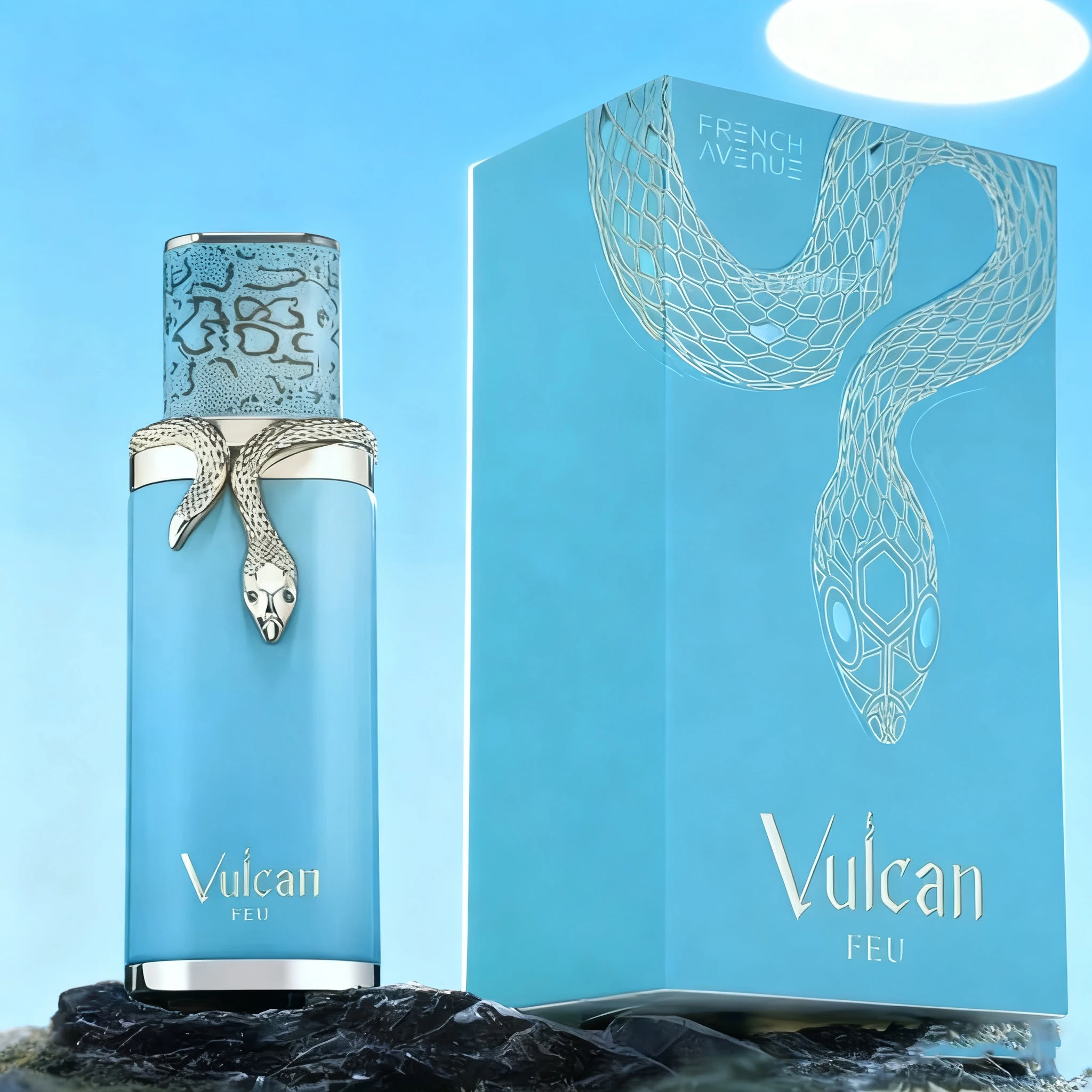 Новый мужской парфюмерный спрей Vulcan Feu French Avenue Fragrance World на 3,4 унции, стойкий и очаровательный цветочный аромат - без алкоголя, нет