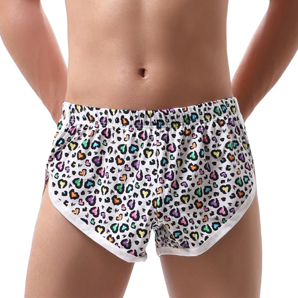 Men Underwear Large Sixe Loose Briefs All Seasons Shorts Trunks Print Elasticity Waist Underpants Lightweight Sleepwear