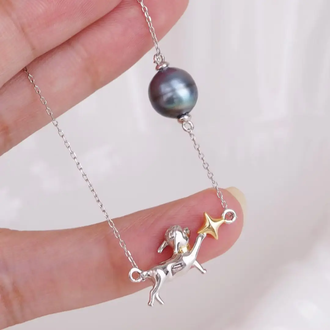 

Крепления для ожерелья из стерлингового серебра S925, фурнитура для ювелирных изделий, детали, фурнитура, аксессуары для жемчуга 9-10 мм, 3 шт./лот