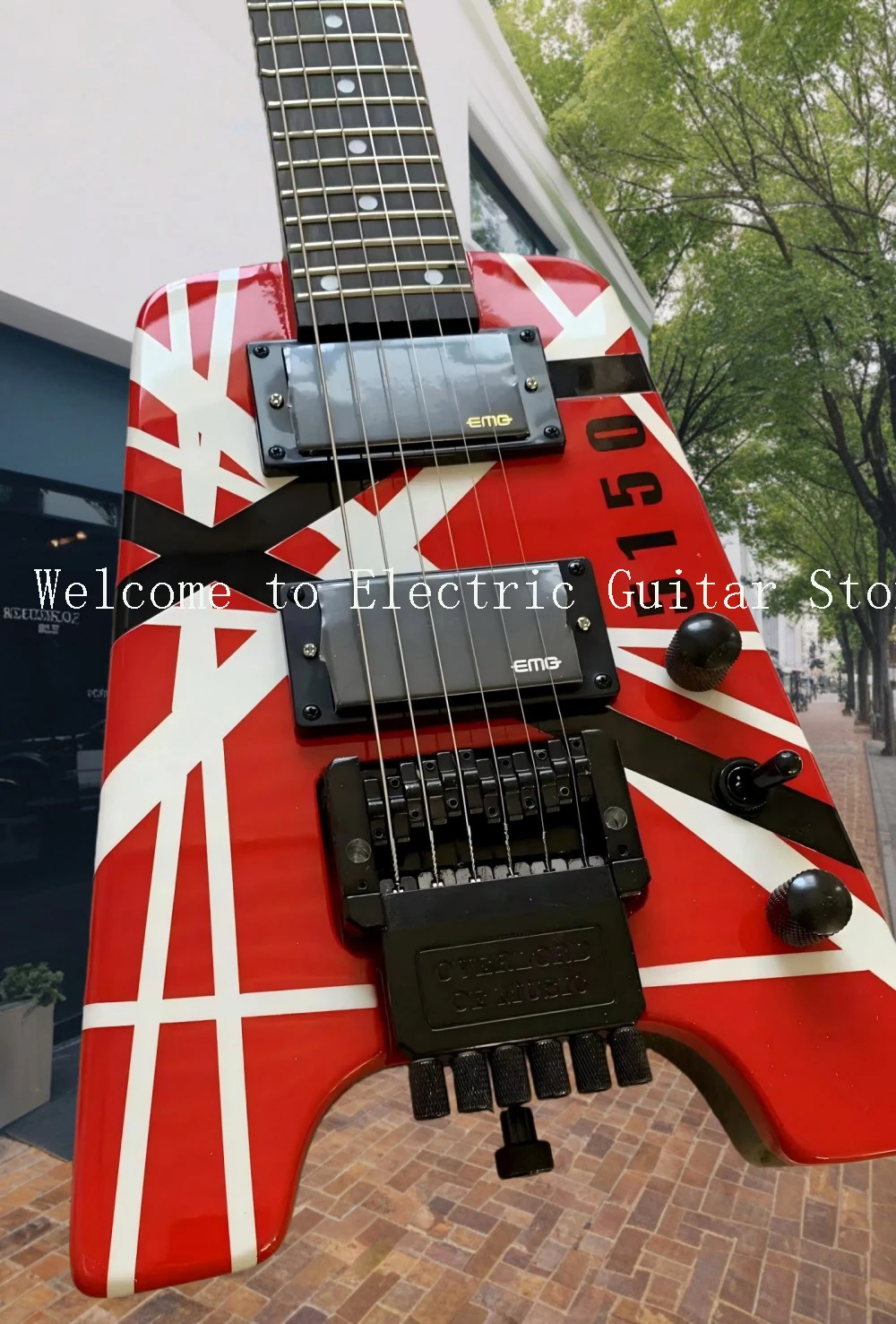 Black bridge headless electric guitar, special custom veneer, high-end, custom supported, brand new, 2022, free shipping #ASP654
