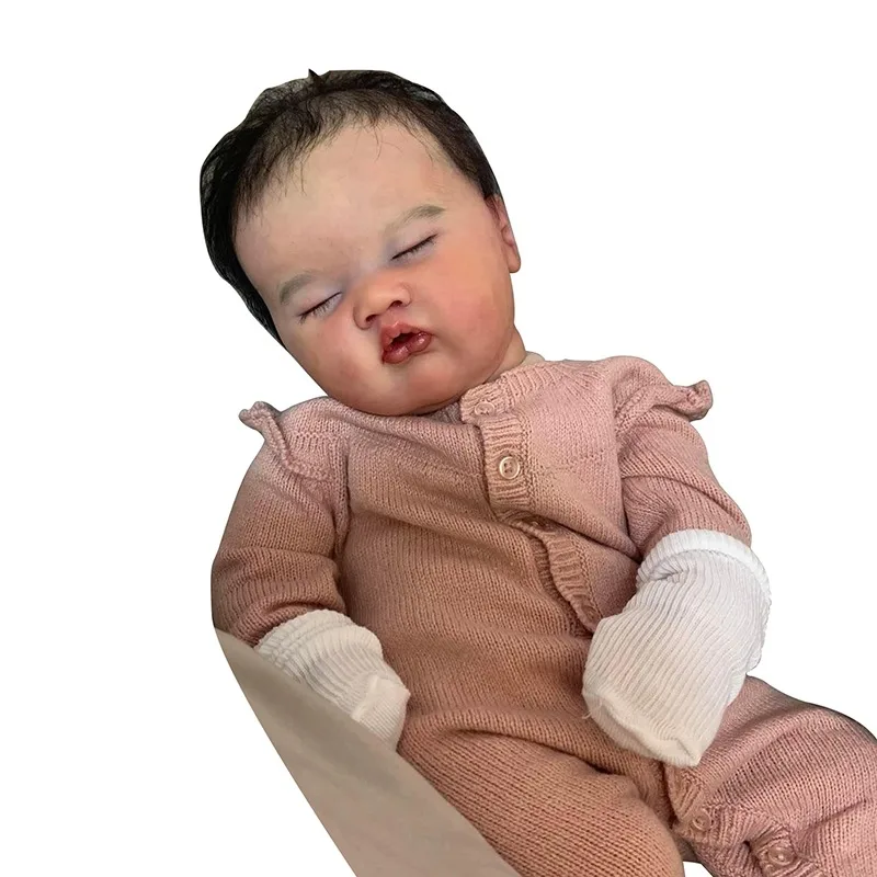 19inch Newborn Baby Doll Reborn Ashia Lifelike 3D Painted Skin with Visible Veins Multi-Layers Collectible Art Doll Bebe Reborn view 5
