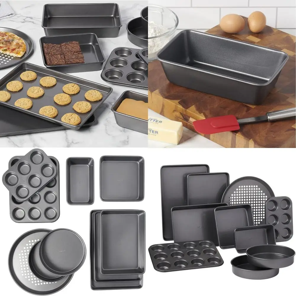 

10-Piece Silver Nonstick Bakeware Set, High-Performance & Dishwasher Safe