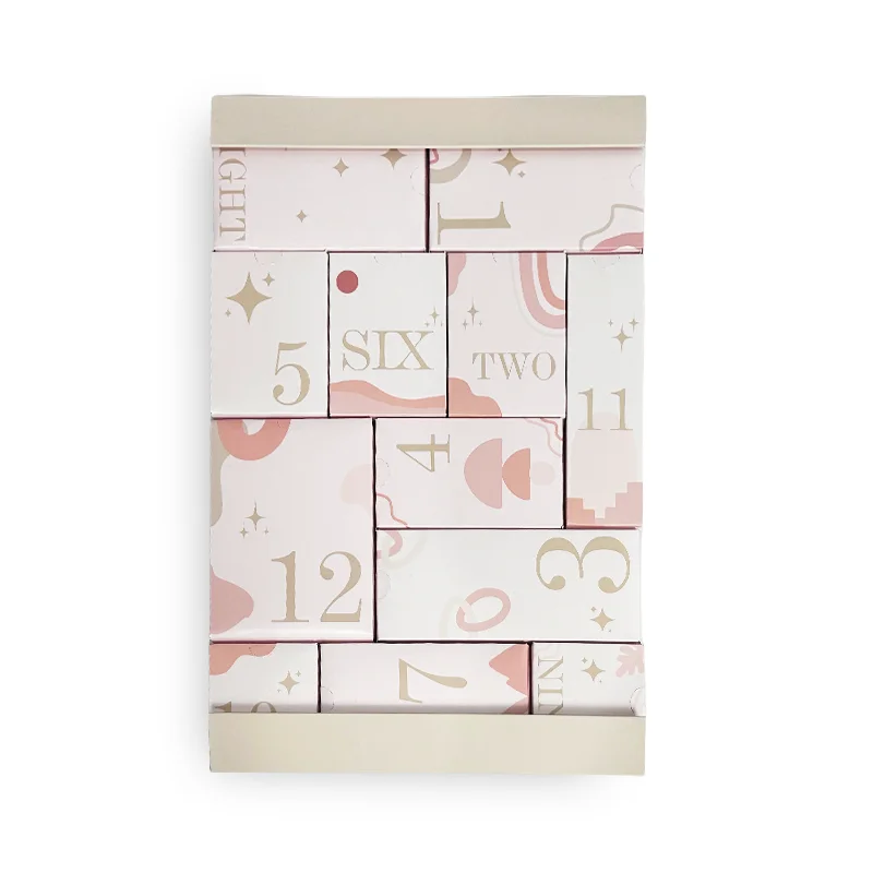 2025Empty Boxes Luxury Cardboard Reasonable Price Packaging Custom Christmas Advent Calendar Box for Jewelry