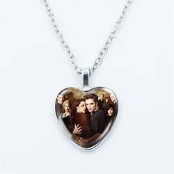 New Twilight Movie Bella Edward Jacob Renesmee Character Heart Pendant Necklace Handmade Jewelry Necklaces