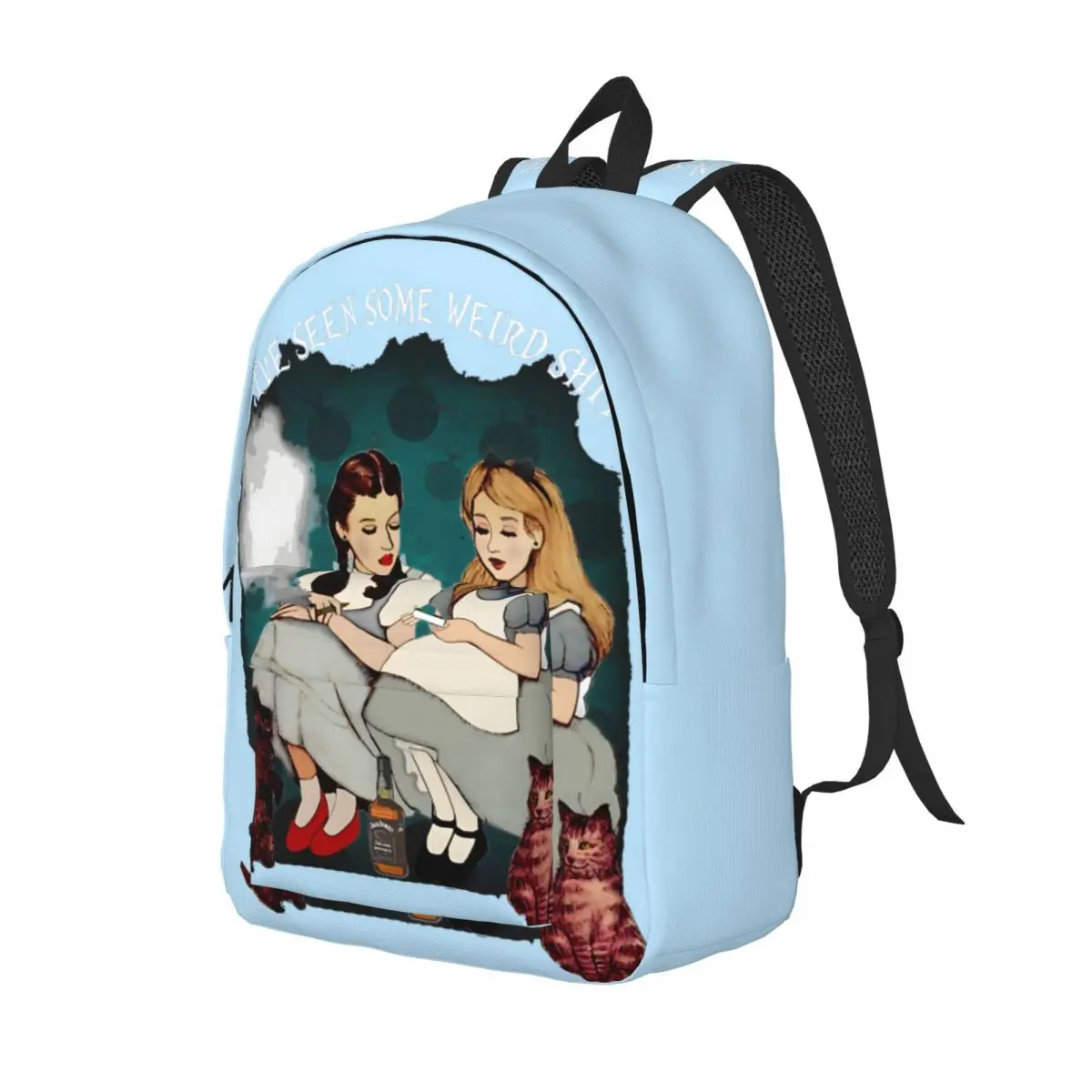 Alice And Dorothy Rucksack Disney Alice in Wonderland Film Male Lady Snack Storage For Work Office Back To School Gift Large Bag