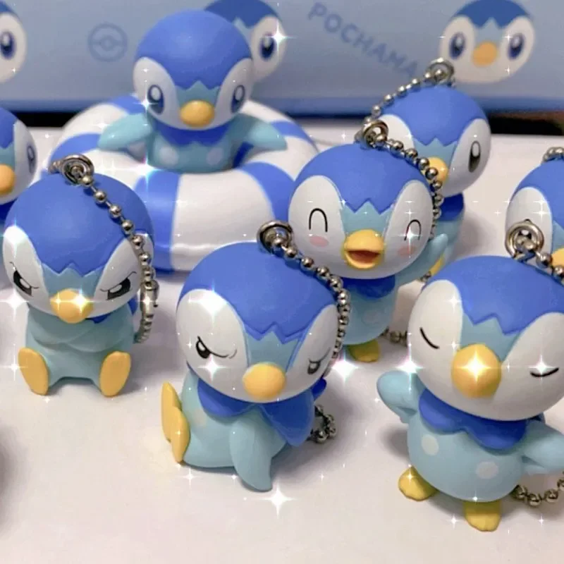 POKEMON GACHA Piplup Joys Anger Sorrows Key Chain FIGURE MODEL TOYS