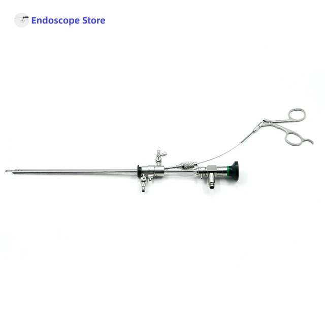 Medyczny chirurgiczny sztywny endoskop histeroskop histeroskopia Φ2,9 mm Φ4 mm 302 mm 30 °   Z płaszczem działającym Kleszcze ginekologiczne