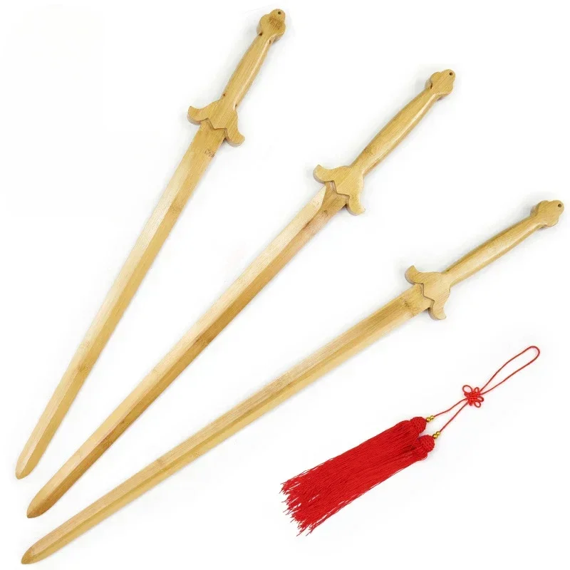 Sword, Tai Chi Martial Arts Training Performance Prop, Single Hand Bamboo and Wood Sword