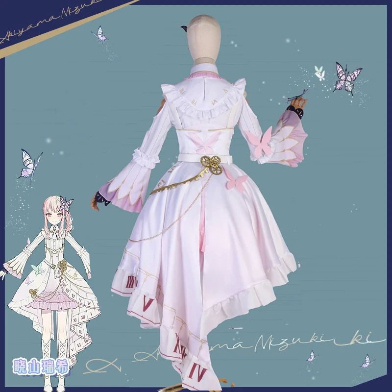 Project Sekai Cos Akiyama Mizuki Cosplay 3rd Anniversary Beautiful Clock Pink Dress Game New clothing female Costume A