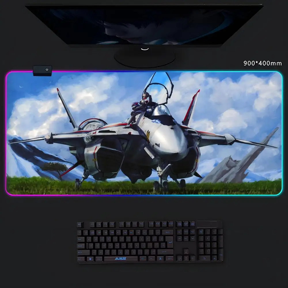 Imagem -06 - Anime R-roboteches Gaming Mouse Pad Teclado Rgb Extra Grande Computer Desk Mat Captura de Som Superfície Lisa