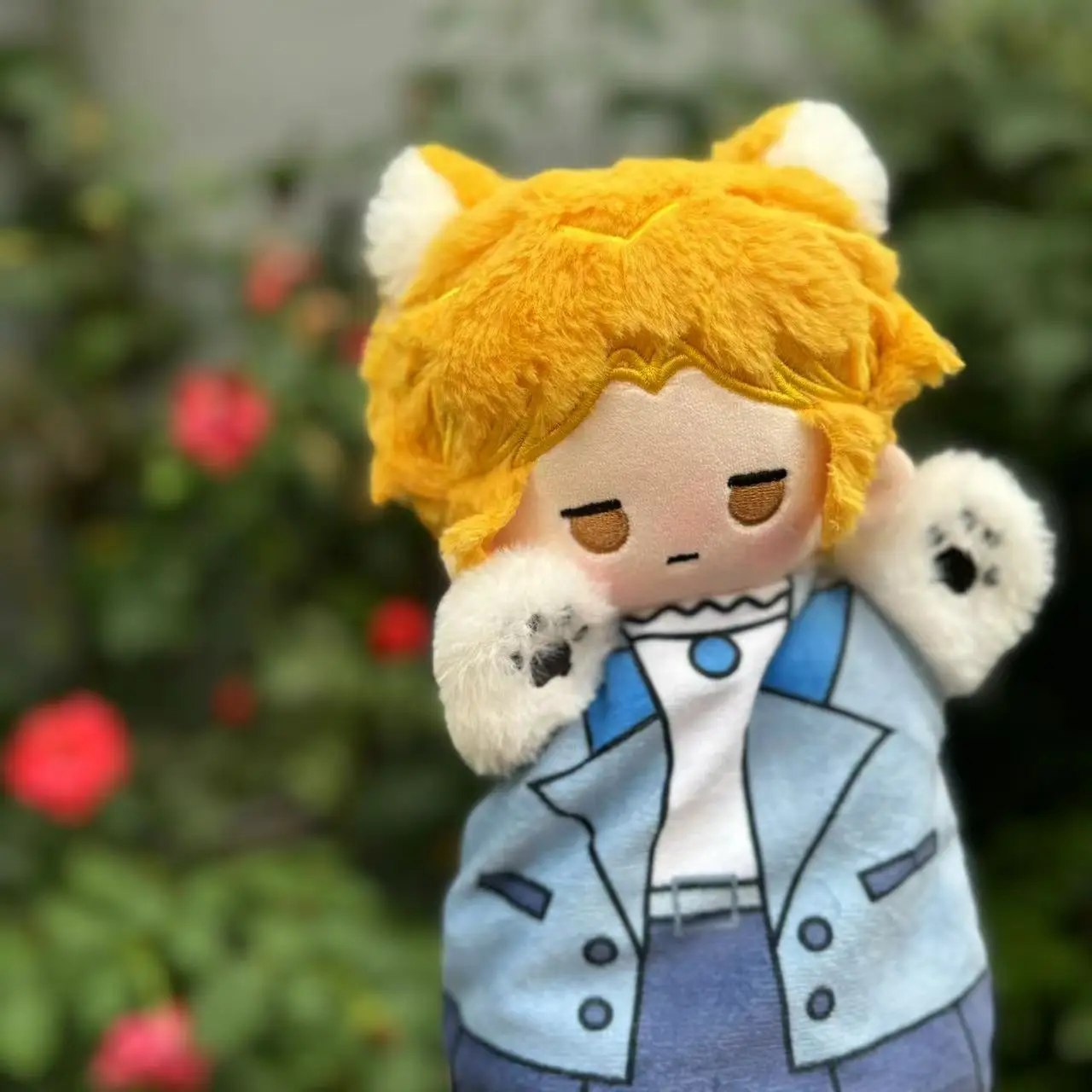 Game Identity V Freddy Riley Lawyer 25cm Soft Hand Puppets Short Plush Cotton Doll Cosplay Birthday Toys