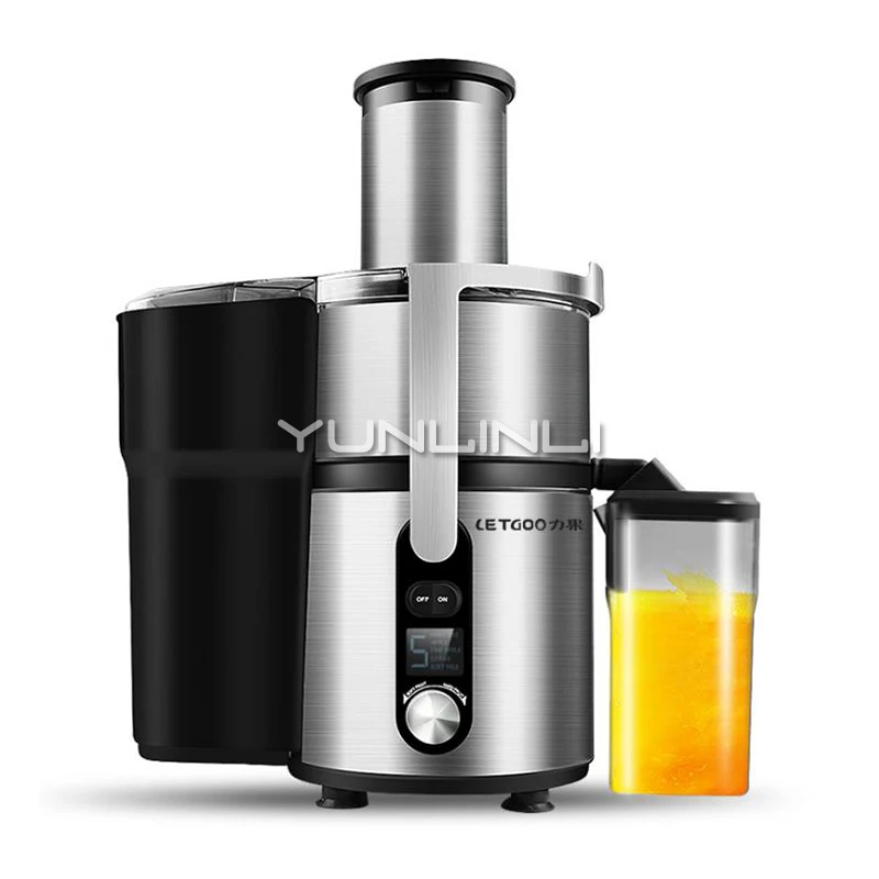 Commerciële Juicer 1000W Volautomatische Sapcentrifuge Intelligente Roestvrijstalen Sapmachine Huishoudelijke Juicer
