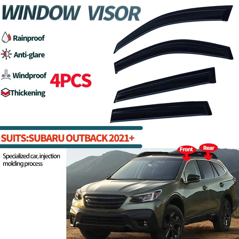 

Автомобильный оконный козырек для Subaru Outback 2021 + оконные козырьки, дефлектор бокового окна, защита от атмосферных воздействий, защита от солнца и дождя