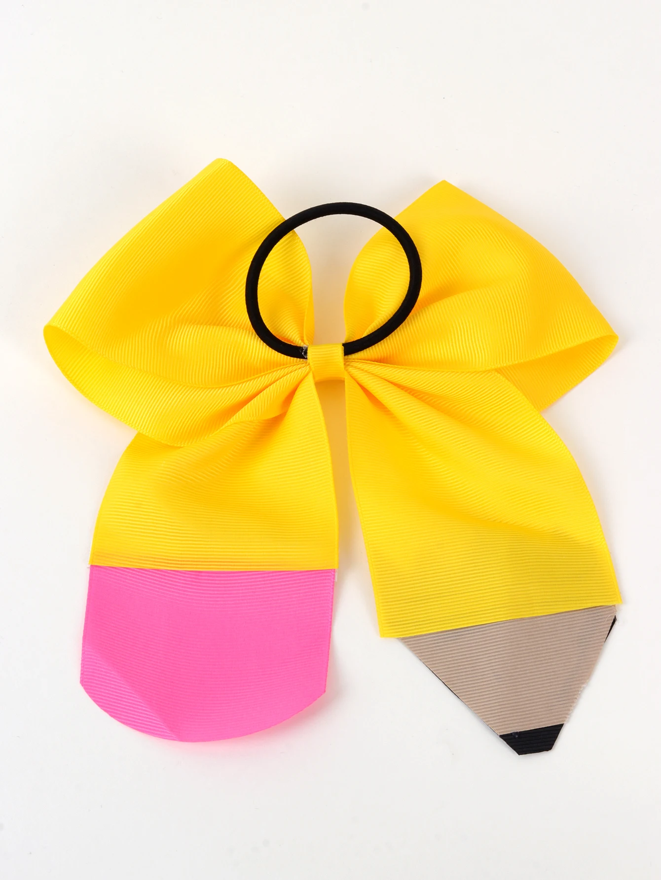 Back To School Hair Ties for Girls Solid Polyester Pencil Hair Rubber Children Ponytail Hair Holder Boutique Hair Accessories