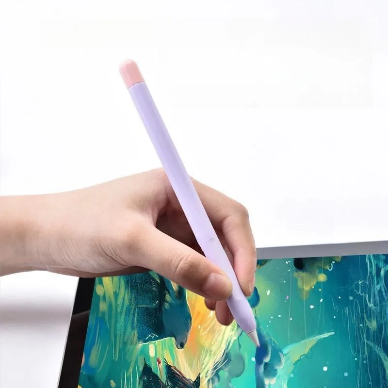 Federmäppchen für Apple Pencil 1. 2. Generation oder Pencil Pro Tablet Stylus Schutzhülle Weiches Silikon Stoßfest Rutschfest