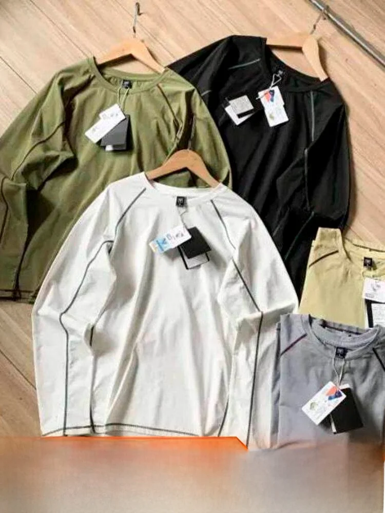 Outdoor Base Shirt 3D Seams Wetness Absorbent Sweat Wicking Men's Women's New 2026 Spring Autumn Standard Fit Long Sleeve T-s...