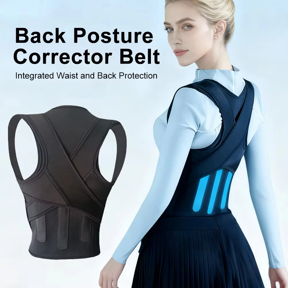 Adjustable Back Brace Posture Corrector Belt for Women & Men Lumbar Support Shoulder Support for Improving Scoliosis