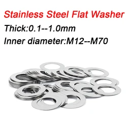 M12-M70  Thick 0.1 0.2 0.3 0.5 1.0  Stainless Steel Ultra Thin Shim Adjusting Flat Washer High precision Gasket