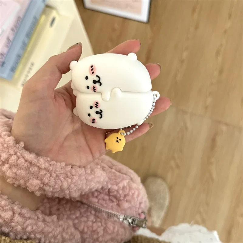 Cartoon Embrace Bear Case for AirPods 4 Airpod 1 2 3 Pro Pro2  Bluetooth Earbuds Charging Box Protective Earphone Case Cover
