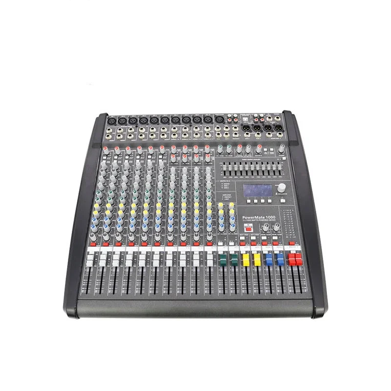 Professional 10 Channel Power-mixer-audio-max Sound Console De 12 Canales Audio Mixer With App Control