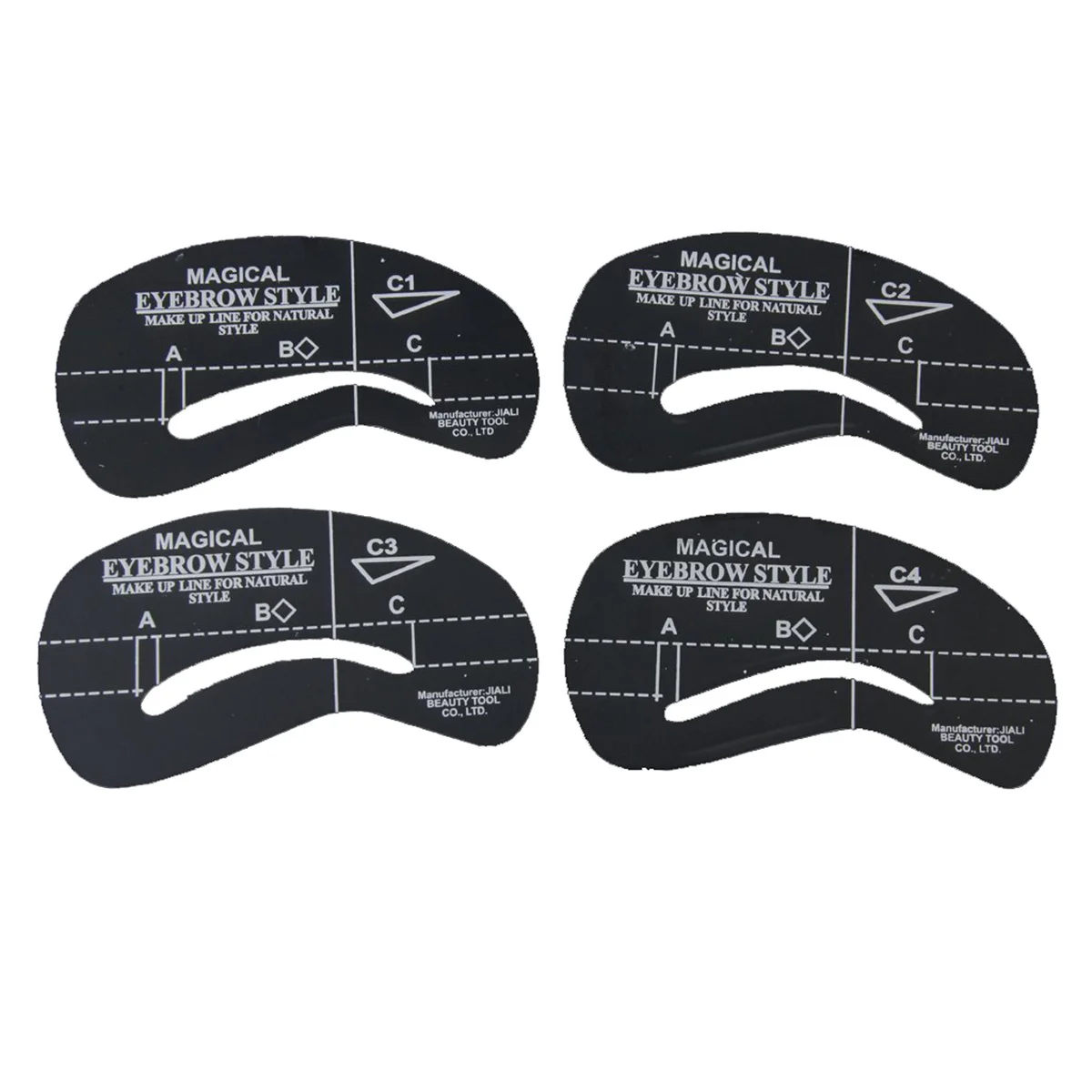 Herramienta para cejas Kit para dar forma a las cejas Plantilla Plantillas de plástico moldeadoras reutilizables Plantillas