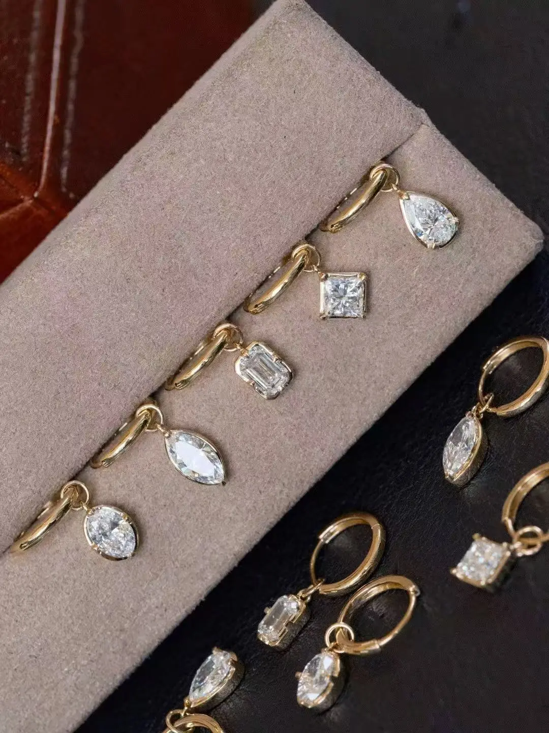 

XCL FASHION DAILY COMMUTE LAB-GROWN DIAMOND EARRING PENDANT TWO-IN-ON FOUR SEASON MATCHABLE FINE JEWELRY ACCESSORY PARTY WEEDING