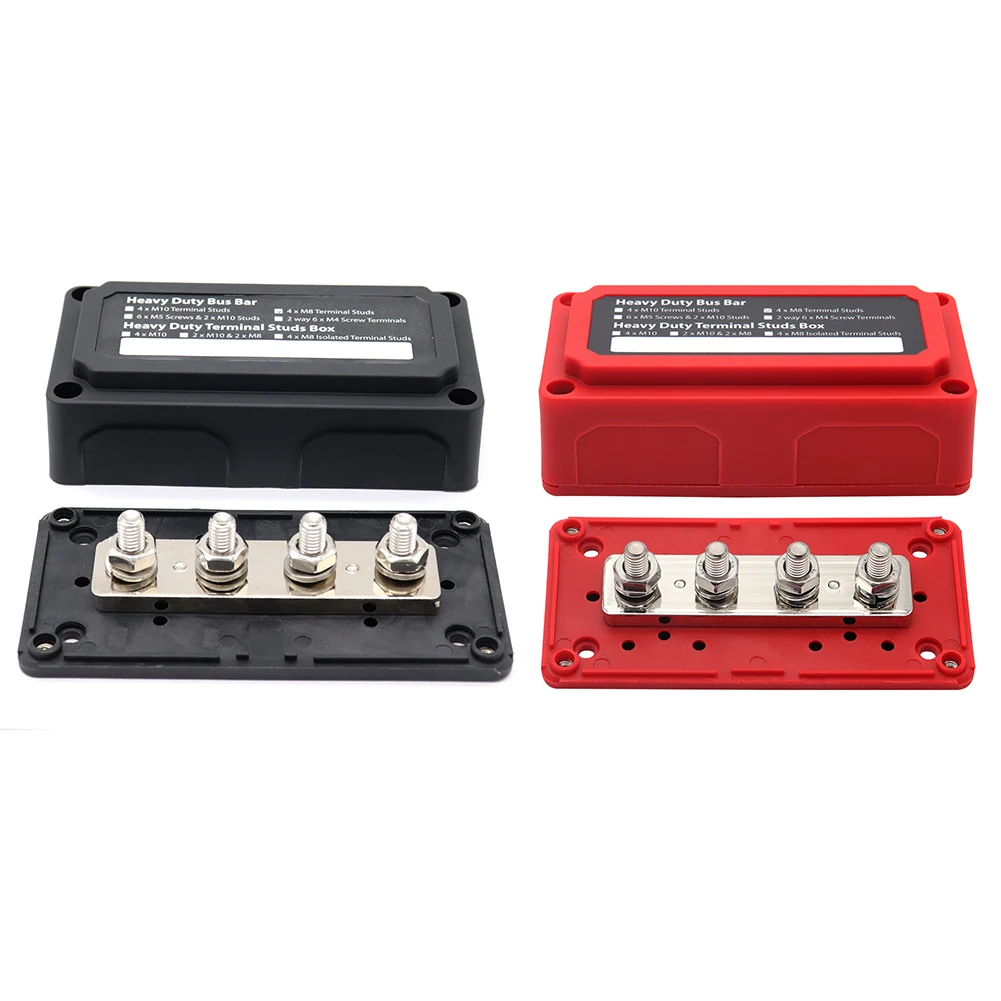 

300A Busbar Cable Organizer Box 4 Way 48V Terminal Block for Ships Yachts
