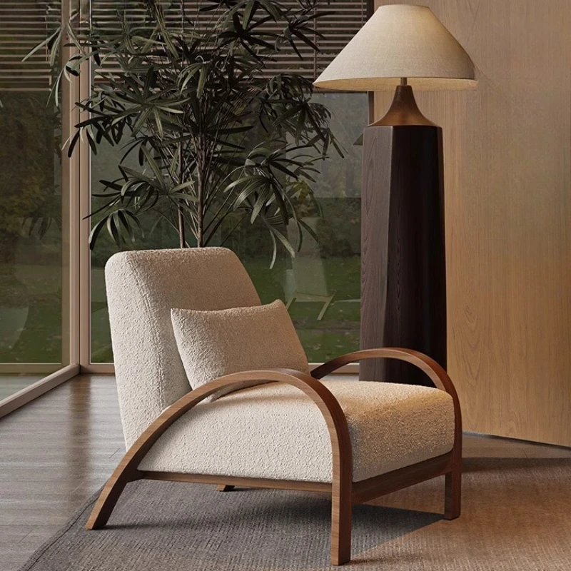 مصمم كرسي أريكة فردي على طراز Wabi Sabi، غرفة المعيشة، الشرفة، الإقامة المنزلية، الفندق، منطقة الراحة، الاستقبال، الاستقبال، كرسي الترفيه