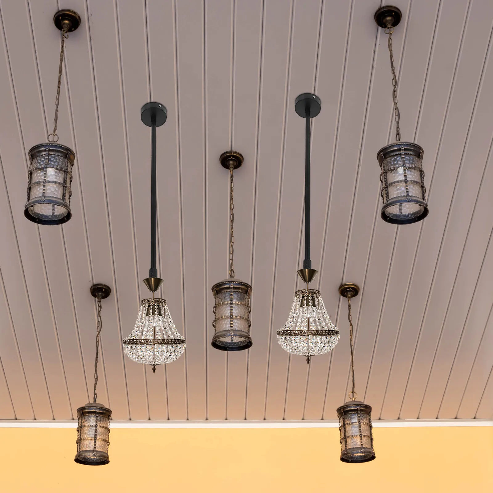 1 set Ceiling Pendant Fan Light Extension Lamp Halloween Christmas New Year Adjustable Telescopic Rod Mount Chandelier Poles