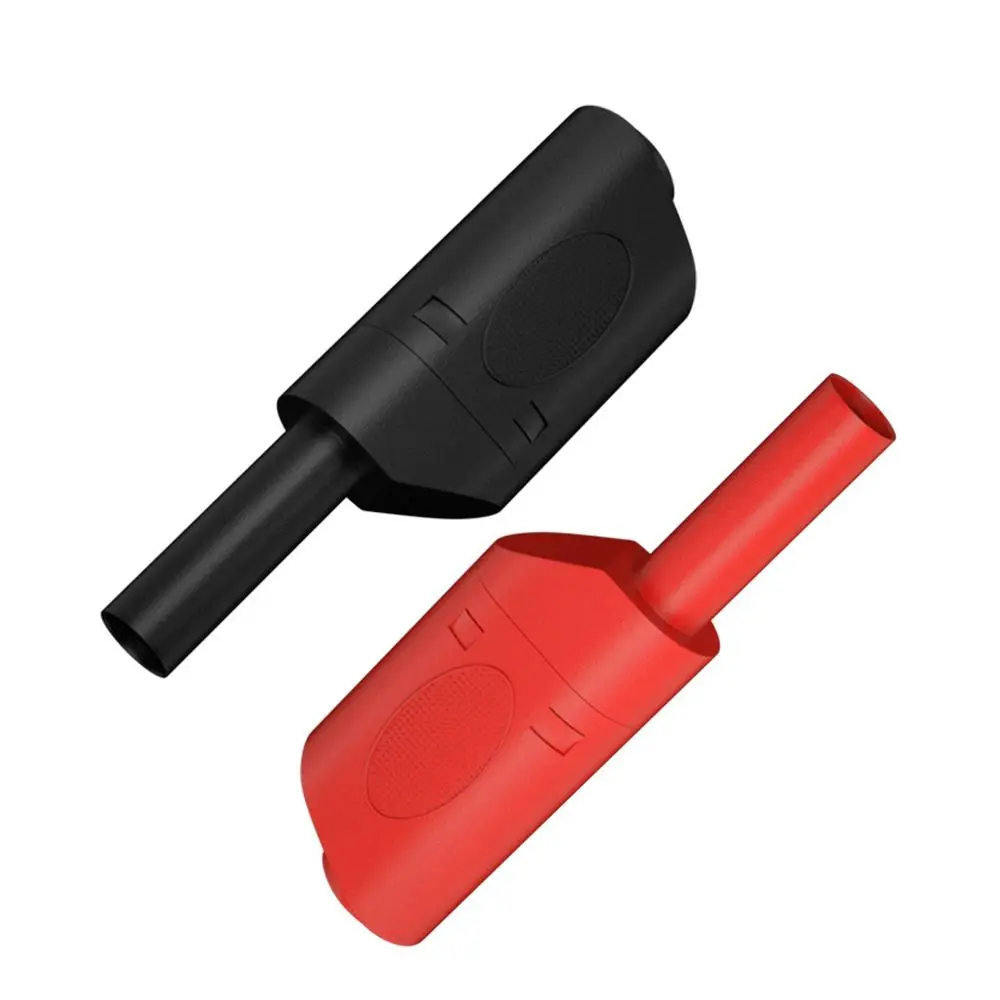 Stackable Banana Plug DIY 4MM Black Red Banana Plug Connector Safety Sheath Electrical Tools