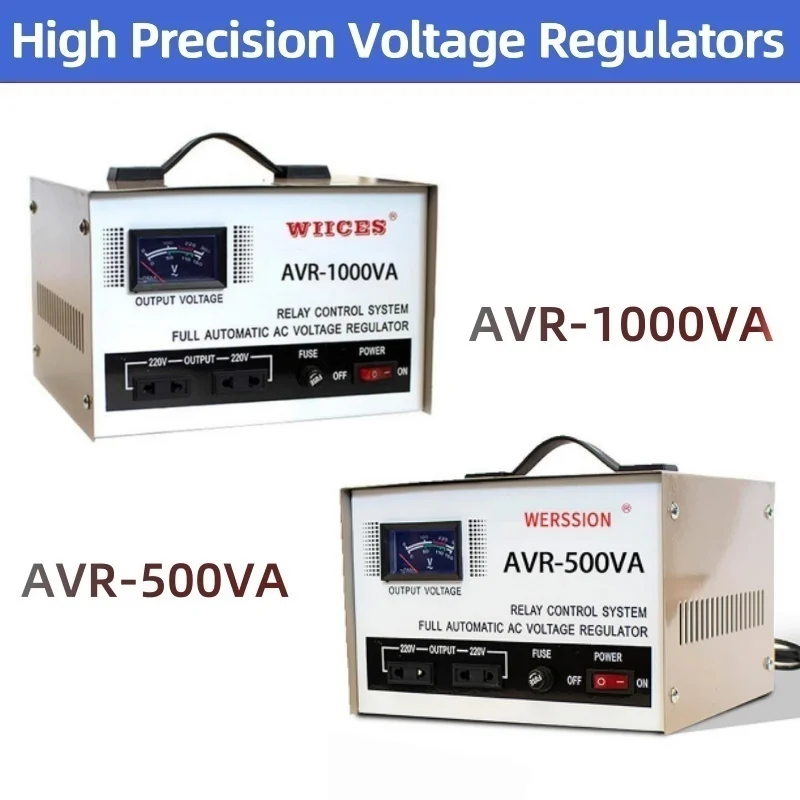 500VA 1000VA SINGLE PHASE แรงดันไฟฟ้า Stabilized เอาต์พุต 220V AC แรงดันไฟฟ้าแรงดันไฟฟ้าแหล่งจ่ายไฟเครื่องมือ