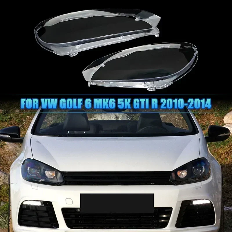 

Car Headlight Lampshade For VW Golf 6 MK6 GTI R 2010-2014 Transparent Cover Headlight Shell Lampshade Lens Head light