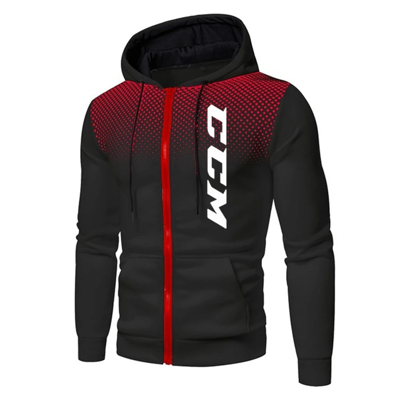 Mens Hoodie Zip Up Hoodie Sweatshirt Graphic Zipper Pocket CCM Print Sports Outdoor Casual Daily Hoodies Slim Sweatshirts