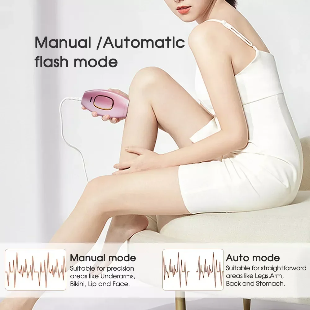 Depilador permanente do laser para mulheres, pulsos instantâneas, remoção indolor do cabelo, Photoepilator para o corpo, cara, biquini, axilas, IPL, 500000